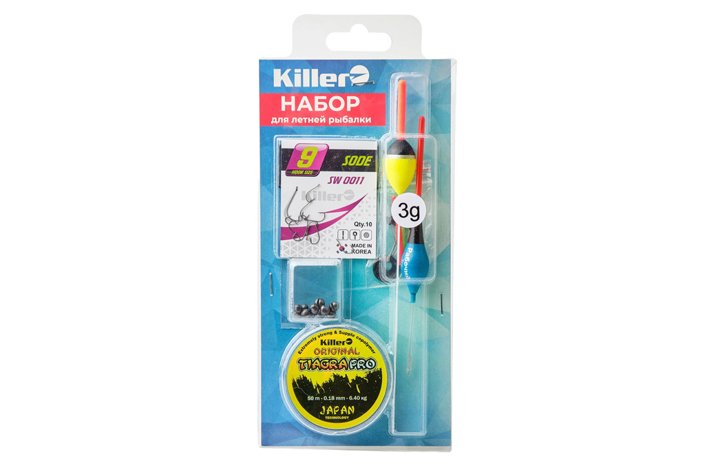 Набор для летней рыбалки в блистере 2гр Killer