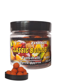 Бойлы "FISHKIT" Classic тонущие ТУТТИ-ФРУТТИ 14мм 100г