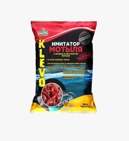 Имитатор мотыля KLEVO (на основе мотыльного экстракта) d-2 мм ЧЕРВЬ 700 г