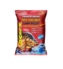 Карповый пеллетс KLEVO RED HALIBUT ЛОСОСЬ-6мм 700г