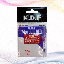 Крючки универсальные KDF Мотыль RED №4