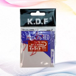 Крючки универсальные KDF Мотыль RED №7