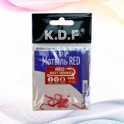 Крючки универсальные KDF Мотыль RED №8
