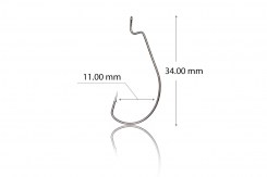  Крючок офсетный Wide Range Worm  №4 уп.100шт