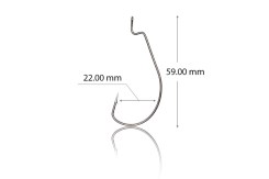  Крючок офсетный Wide Range Worm №5/0 уп.100шт