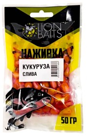 Кукуруза насадочная Lion Baits Наживка натуральная "СЛИВА" 50г