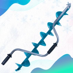 Ледобур Двуручный Тверь Спорт d-130 мм (Бирюзовый)