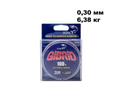 Леска Флюорокарбон 100% GIBRID 30m 0.30mm