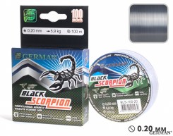 Леска "BLACK SCORPION - 2" 100 м / 0.20 мм