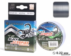 Леска "BLACK SCORPION - 2" 100 м / 0.22 мм