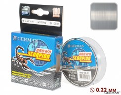 Леска "BROWN SCORPION - 2" 100 м / 0.22 мм