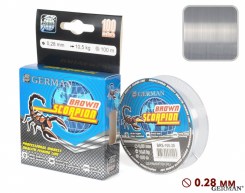 Леска "BROWN SCORPION - 2" 100 м / 0.28 мм