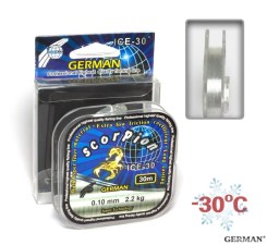 Леска зимняя "ICE SCORPION" 30 м / 0,08 мм
