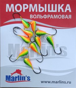 Мормышка вольфрам "Marlin's" Капля с ушком 4мм 1.05гр цв.004 1140-004 уп.10шт