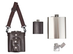 Набор ФЛЯГА В ЧЕХЛЕ+ФЛЯГА+ЗАЖИГАЛКА №3