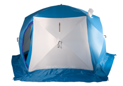 Палатка СТЭК-ЧУМ-2 (3х СЛОЙНАЯ) с выводом под трубу  ширина - 3,10м, высота- 2.05м.