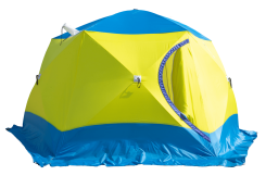 Палатка СТЭК-ЧУМ-3 (3х СЛОЙНАЯ) с выводом под трубу  ширина - 4.20м, высота- 2.20м.