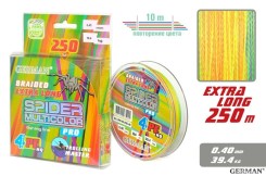 Плетенка Multicolor 4-PE 250m 0.40мм