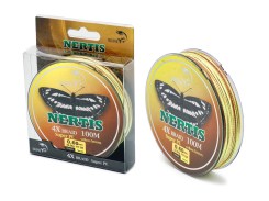  Плетенка NERTIS 4X Желтый/Коричневый 100m 0.10мм