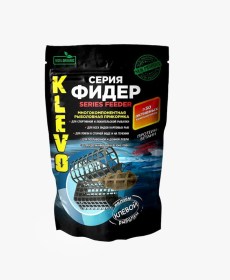 Прикормка KLEVO "СЕРИЯ ФИДЕР" мелкий помол ЧЕРНЫЙ ЦВЕТ 900г