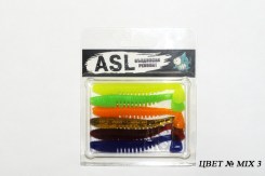 Съедобный силикон ASL «Аваруна» цв.mix 3 L- 7.5см (3″) уп.6шт