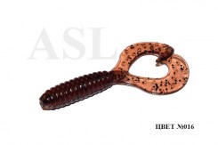 Съедобный силикон ASL «Дабл-Твистер» цв.016 L- 7.5см (3″) уп.6шт