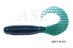Съедобный силикон ASL «Твистер» цв.039 L- 10см (4″) уп.4шт
