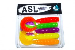 Съедобный силикон ASL «Твистер» цв.mix 3 L- 4см (1.8″) уп.12шт