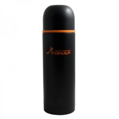 Термос (HS.TM-025)1000ML черный (допол.пласт.чашка)