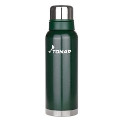Термос (HS.TM-058-G) 1200ML c ситечком зеленый (2 крышки-кружки) TONAR