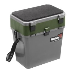 Ящик зимний "Helios" 19л двухсекционный цв.серый/хаки (х6) 