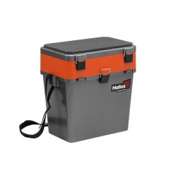 Ящик зимний "Helios" 19л двухсекционный цв.серый/оранжевый (х6)  
