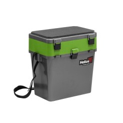 Ящик зимний "Helios" 19л двухсекционный цв.серый/салатовый (х6)  